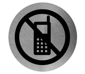 señaletica prohibido utilizar móvil