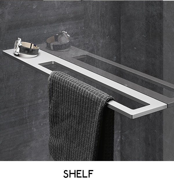 Mampara ducha Select+ Walk-In 10 mm con Shelf Hüppe - Ítem2