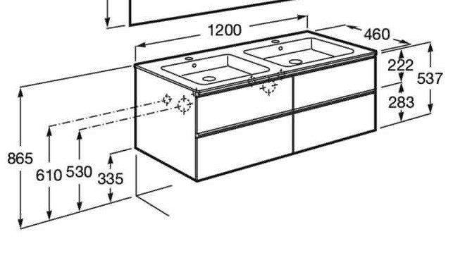 Mueble de baño The Gap Standard 120 cm Roca - Ítem3