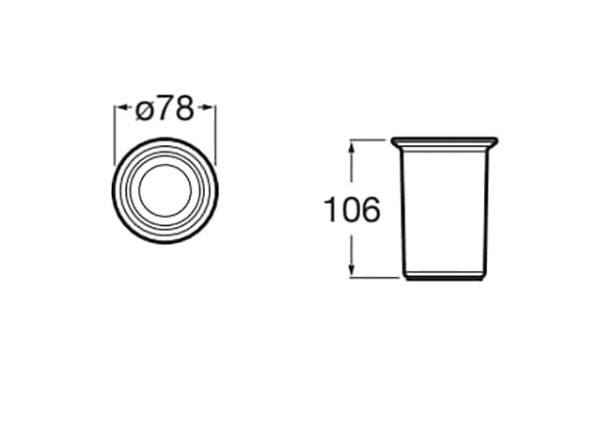 Vaso de encimera Twin Roca - Ítem1