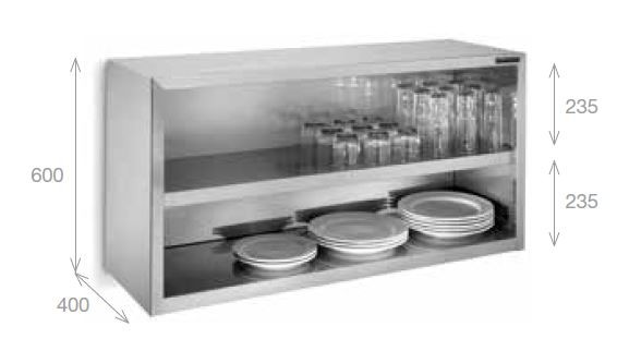 armario de pared inox para hosteleria distform