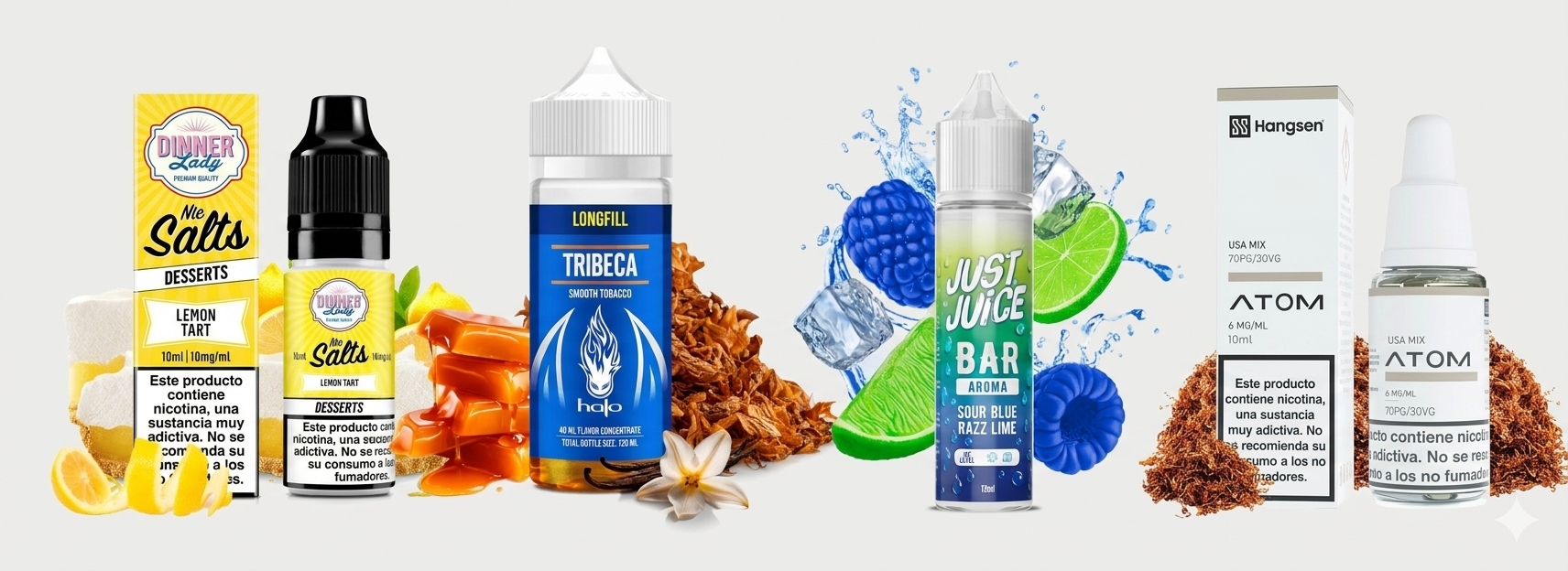 LIQUIDS / AROMAS / SALTS 
