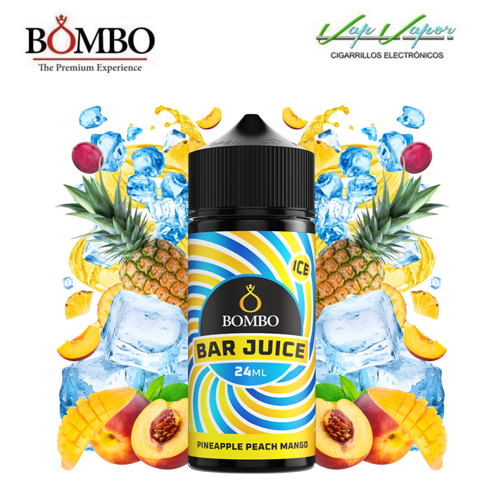 FLAVOUR Pineapple Peach Mango ICE 24ml (bottle of 120ml) Longfill Bar Juice by Bombo