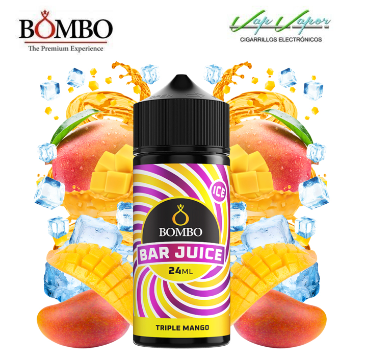 AROMA Triple Mango ICE 24ml (en botella de 120ml) Longfill Bar Juice by Bombo