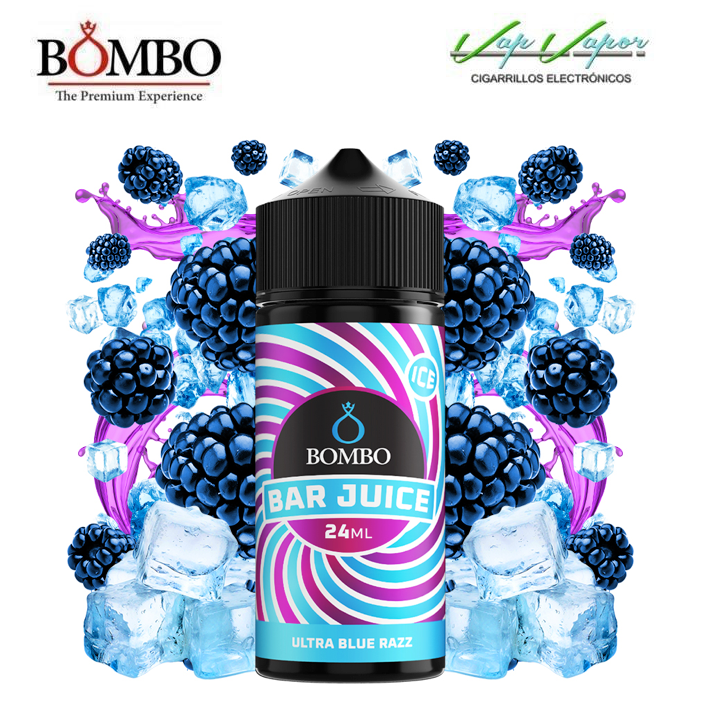 FLAVOUR Ultra Blue Razz ICE 24ml (bottle of 120ml) Longfill Bar Juice by Bombo