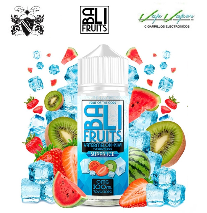 Watermelon, Kiwi and Strawberry Super Ice 100ml - Bali Fruits by Kings Crest