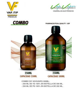 COMBO 500ml 50%PG/50%VG Base Vap Fip 