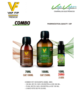 OFERTA - COMBO 200ml 3mg - 50%PG/50%VG Base Vap Fip 