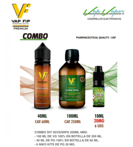 OFERTA - COMBO 200ml 6mg - 50%PG/50%VG Base Vap Fip 
