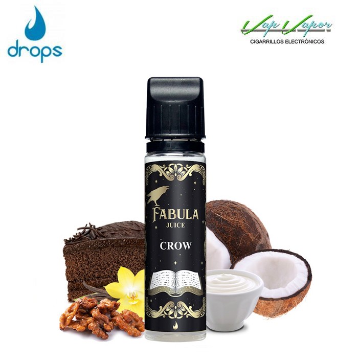 FABULA CROW 50ml (0mg) Fabula Juice by DROPS (Tarta Chocolate, Vainilla,Frutos Secos, Coco) (70%VG/30%PG)