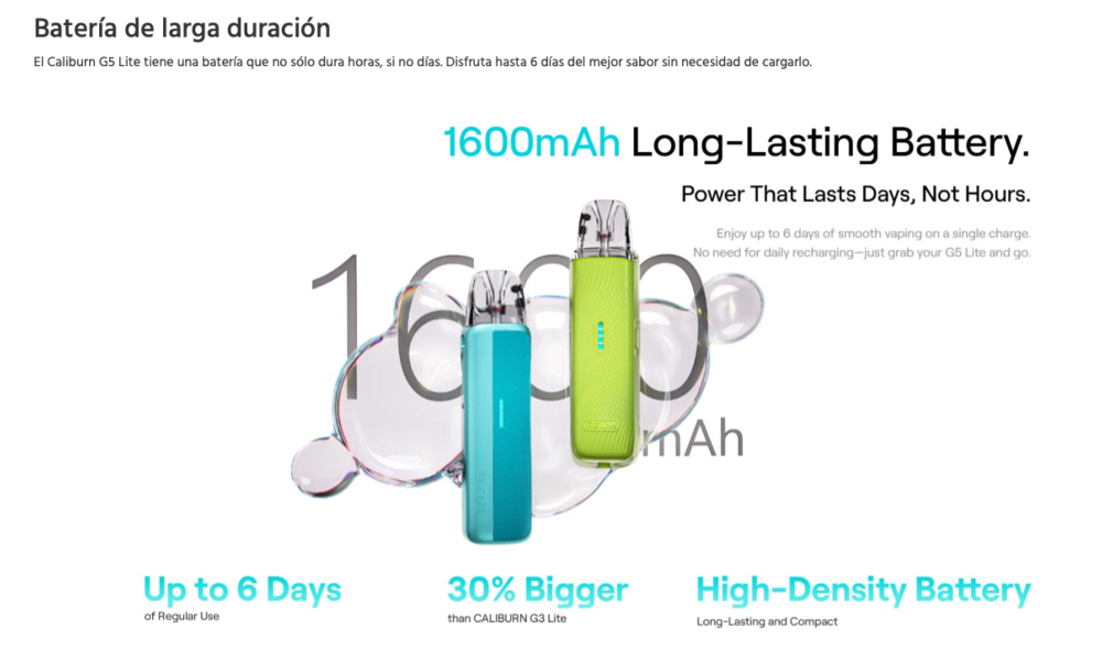 OFERTA!!! Caliburn G5 Lite 1600mah Uwell - Ítem3