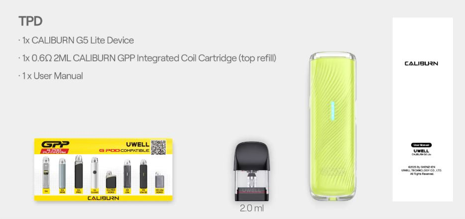 OFERTA!!! Caliburn G5 Lite 1600mah Uwell - Ítem8