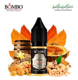 SALES NUTTY SUPRA RESERVA (Reserve) Platinum Tobaccos by Bombo 10ml (10mg/20mg) (50%VG/50%PG) (Tabaco Dulce, Caramelo, Frutos Secos)