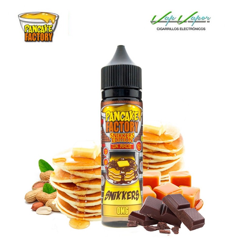 Snikkers Pancake Factory 50ml (0mg) / 100ml (0mg) Tortitas Caramelo, Chococale, Cacahuete