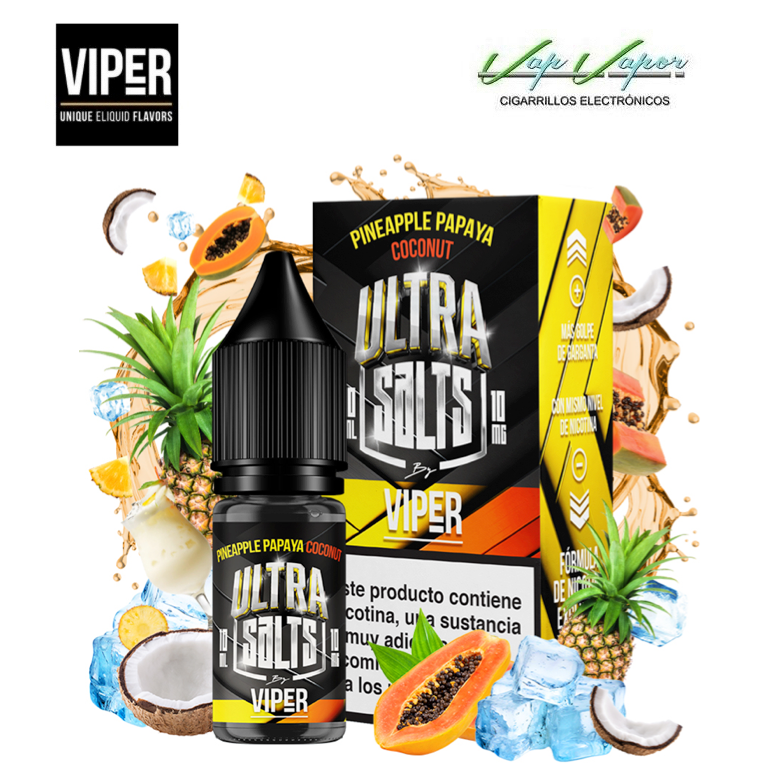 ULTRA SALTS Pineapple Papaya Coconut 10ml (0mg/10mg/20mg) Viper Nic Salts