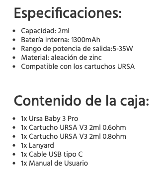 OFERTA!!! Ursa BABY 3 PRO 1300mah Lost Vape - Ítem13
