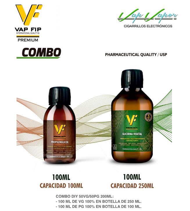 COMBO 200ml 50%PG/50%VG Base Vap Fip 