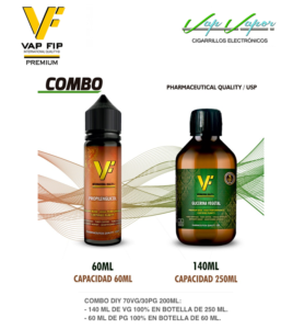 COMBO 200ml 70%VG/30%PG Base Vap Fip 