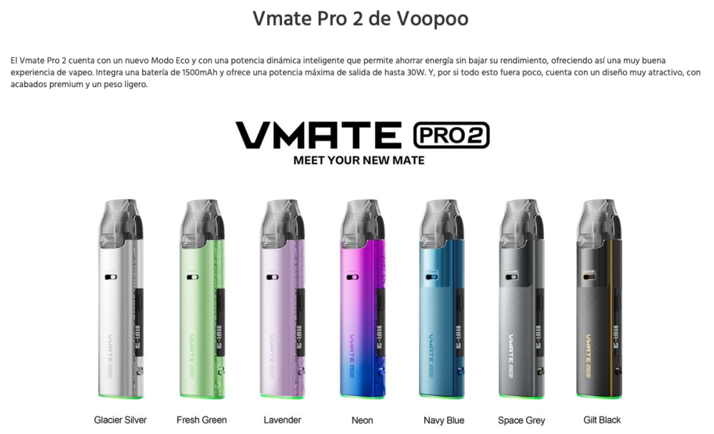 OFERTA!!! Vmate PRO 2 1500mah 2ml Voopoo 30W - Ítem2