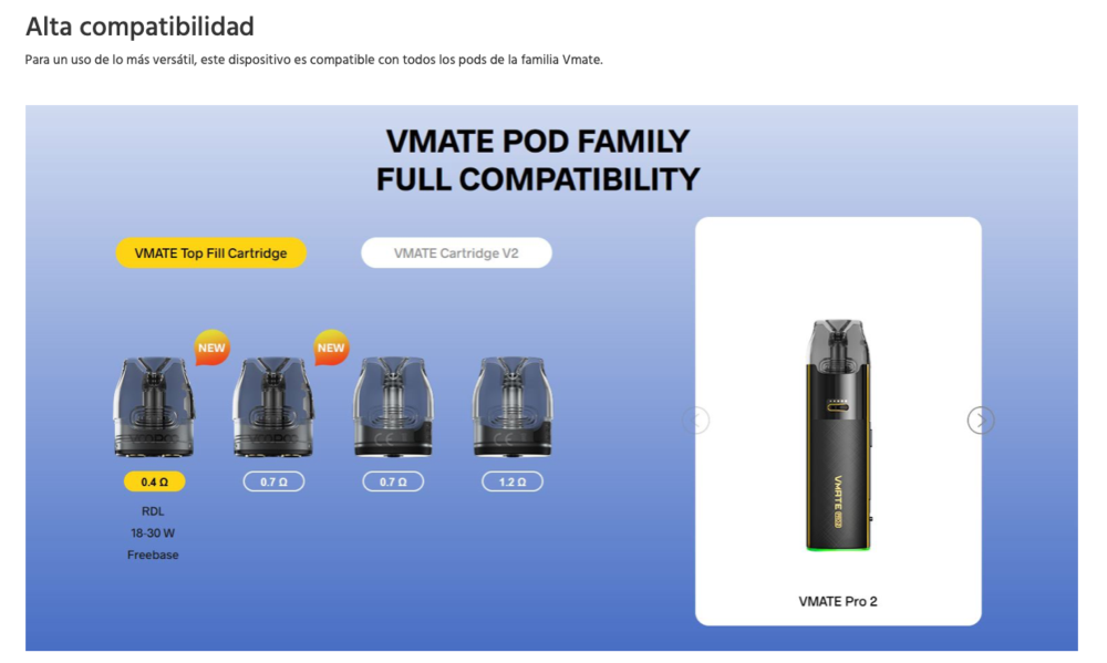 OFERTA!!! Vmate PRO 2 1500mah 2ml Voopoo 30W - Ítem8