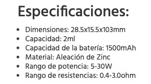 OFERTA!!! Vmate PRO 2 1500mah 2ml Voopoo 30W - Ítem9