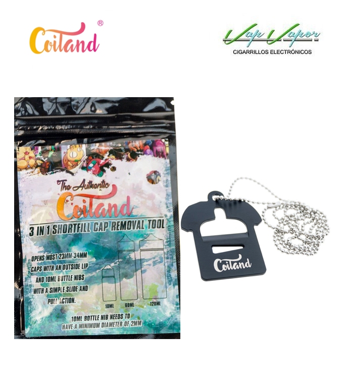 Bottle opener 10ml/ 60ml/ 120ml with Coiland chain