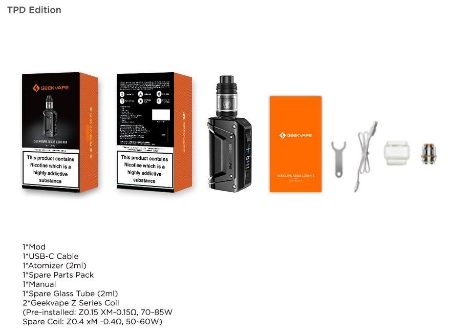 Kit Aegis Legend 3 200W + Z Fli Tank 2ml Geekvape - Item11