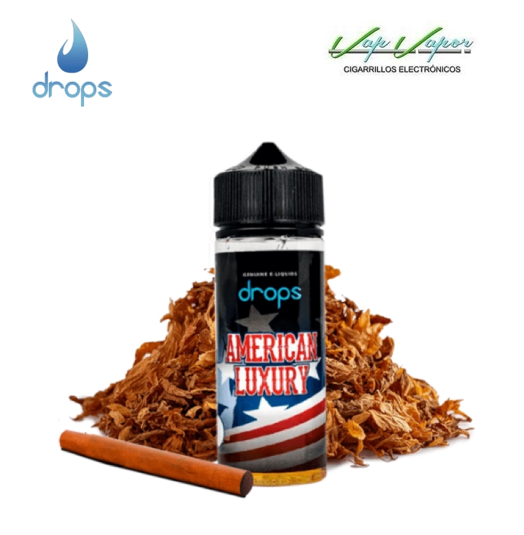 AROMA DROPS American Luxury 16ml Longfill (en botella de 120ml) (Tabaco Americano) - Ítem1