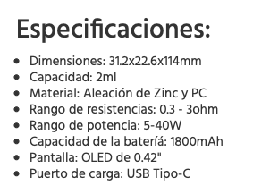 OFERTA LANZAMIENTO!!! ARGUS E40 Pod Kit 1800mah 2ml 40W - Ítem12