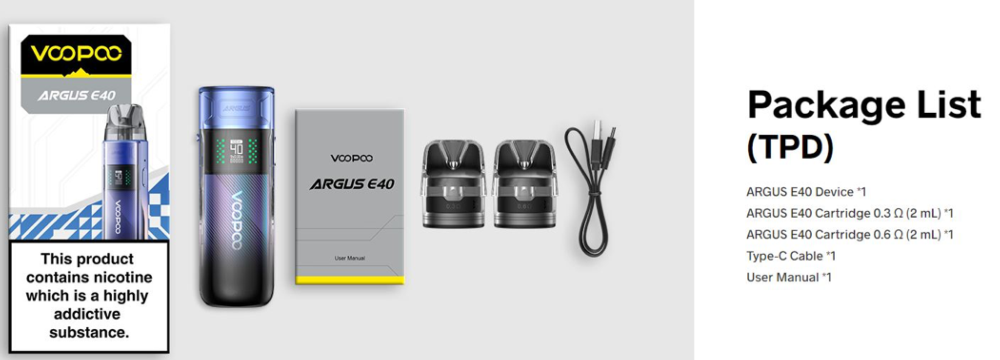 PROMOTION!!! ARGUS E40 Pod Kit 1800mah 2ml 40W - Item15