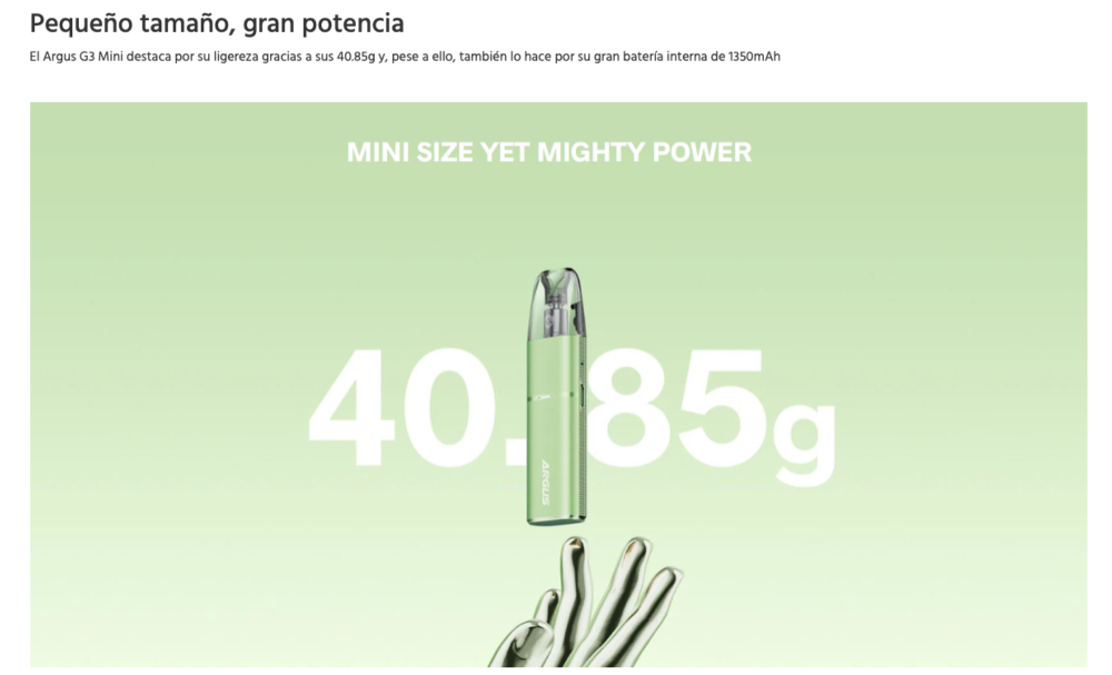 OFERTA!!! ARGUS G3 Mini 1350mah 2ml 30W Voopoo - Ítem4