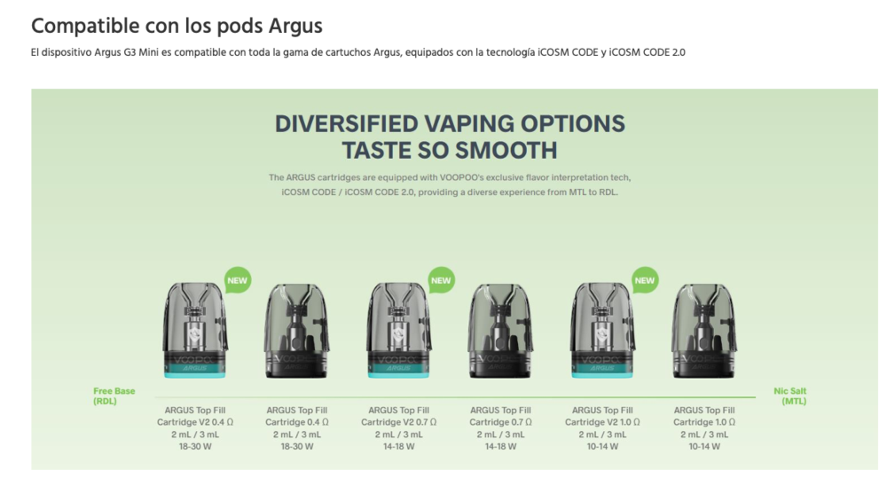 OFERTA!!! ARGUS G3 Mini 1350mah 2ml 30W Voopoo - Ítem6