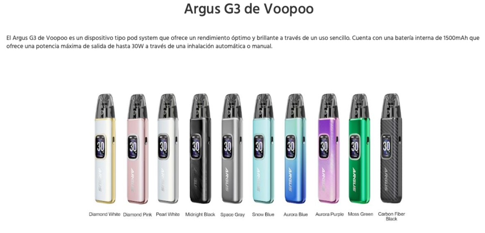 OFERTA!!! ARGUS G3 1500mah 2ml 30W Voopoo - Ítem3