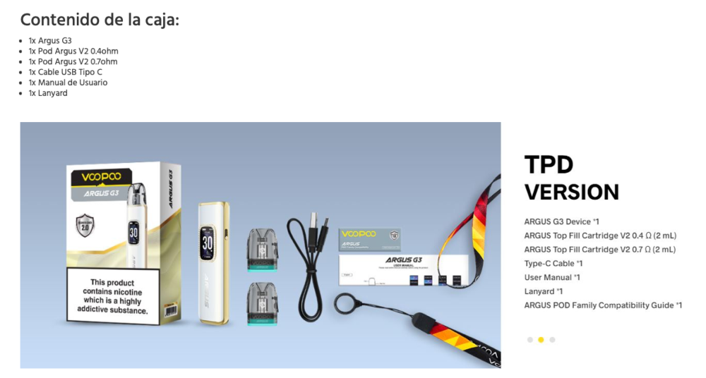 OFERTA!!! ARGUS G3 1500mah 2ml 30W Voopoo - Ítem12