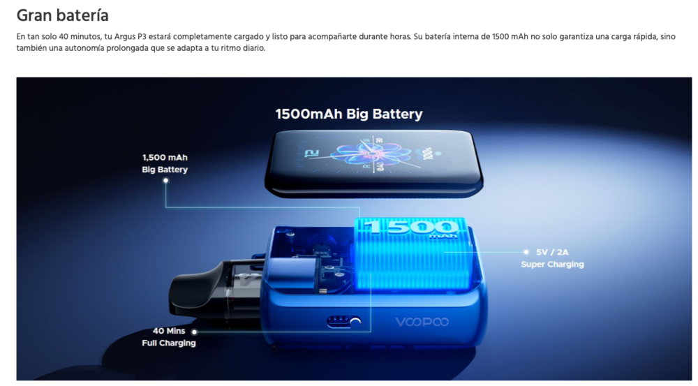 OFERTA!!! ARGUS P3 1500mah 30W 2ml Voopoo - Ítem10