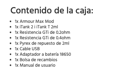 Armour S 100W + Itank 2 2ml Vaporesso - Item14