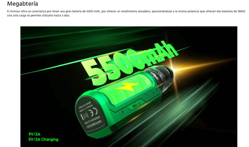 Kit Armour ULTRA 5.500mah 100W + iTank T Dual Mesh 2ml Vaporesso - Ítem3