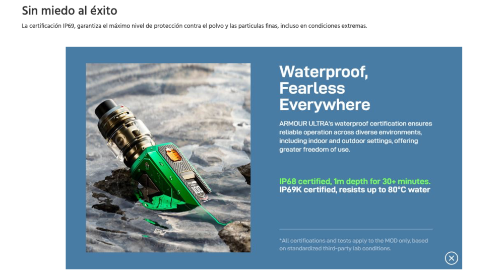 Kit Armour ULTRA 5.500mah 100W + iTank T Dual Mesh 2ml Vaporesso - Ítem6