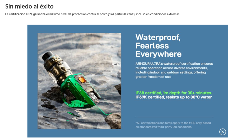 Armour ULTRA 5.500mah 100W Vaporesso - Ítem6