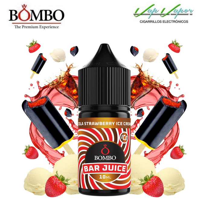 AROMA Cola Strawberry Ice Cream 10ml minilongfill (en botella de 30ml) Bar Juice by Bombo