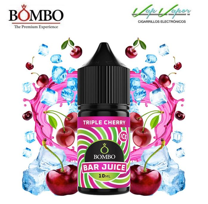 AROMA Triple Cherry ICE 10ml minilongfill (en botella de 30ml) Bar Juice by Bombo