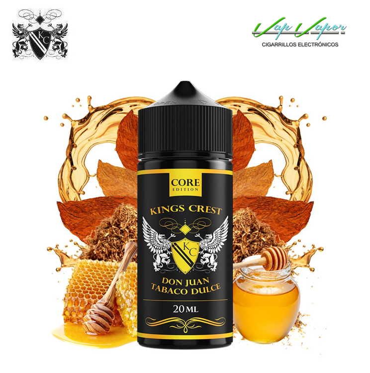 AROMA- Core Edition - Don Juan TABACO DULCE 20ml Longfill (en botella de 120ml) Kings Crest (Tabaco Puro, Miel)