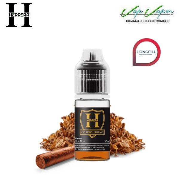 AROMA CIGARRO HABANO Herrera 10ml (en botella de 30ml) Mini Longfill 