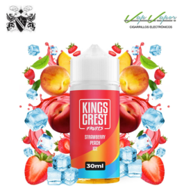 AROMA Strawberry Peach ICE 30ml Longfill (en botella de 120ml) Kings Crest
