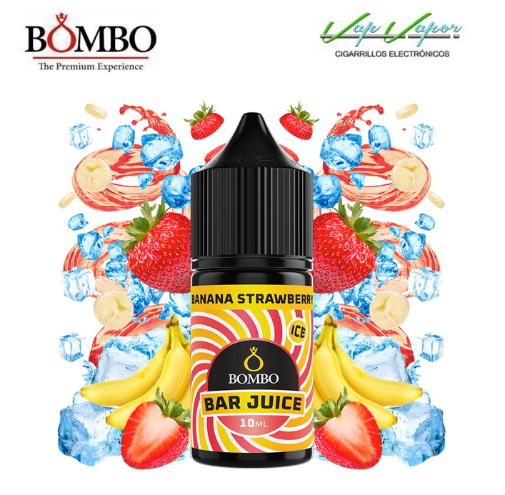 AROMA Banana Strawberry ICE 10ml minilongfill (en botella de 30ml) Bar Juice by Bombo