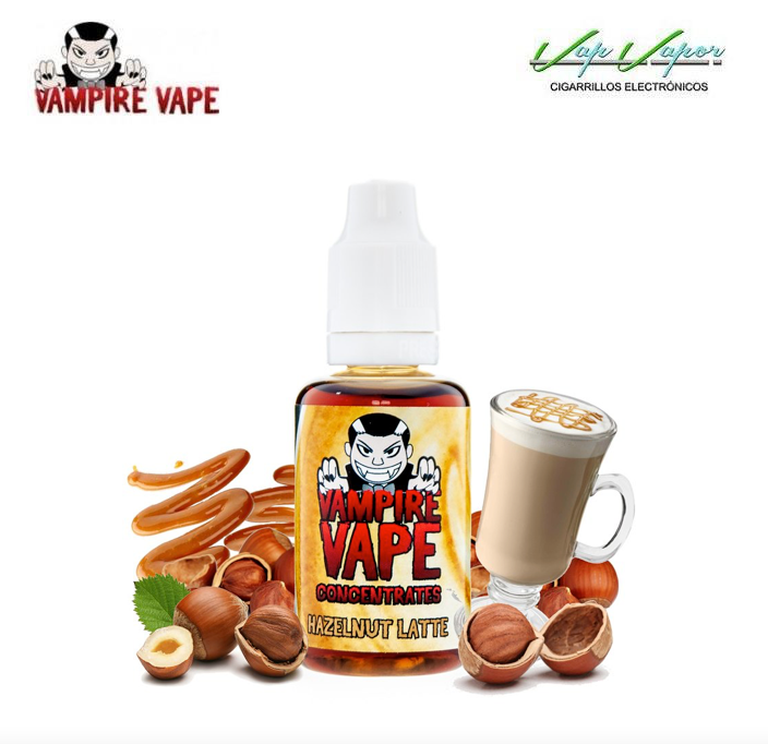 FLAVOUR Hazelnut Latte 30ml Vampire Vape (Coffee Latte, Hazelnuts)