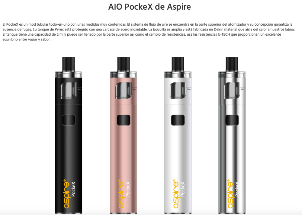 PockeX Pocket AIO Aspire 2ml 1500mah Kit Completo - Ítem7