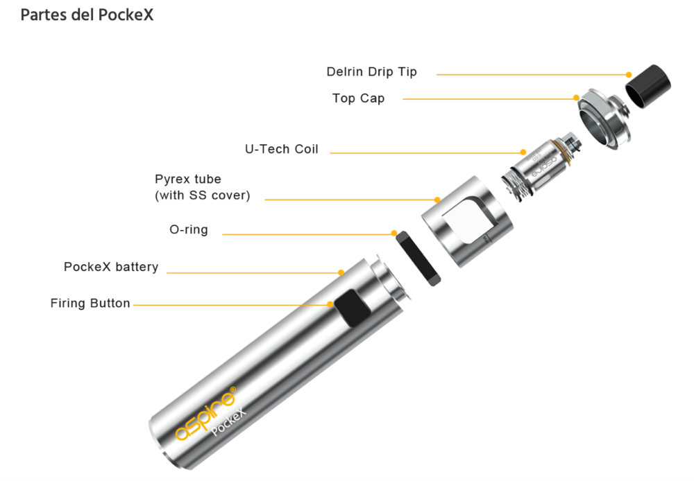 PockeX Pocket AIO Aspire 2ml 1500mah Kit Completo - Ítem8