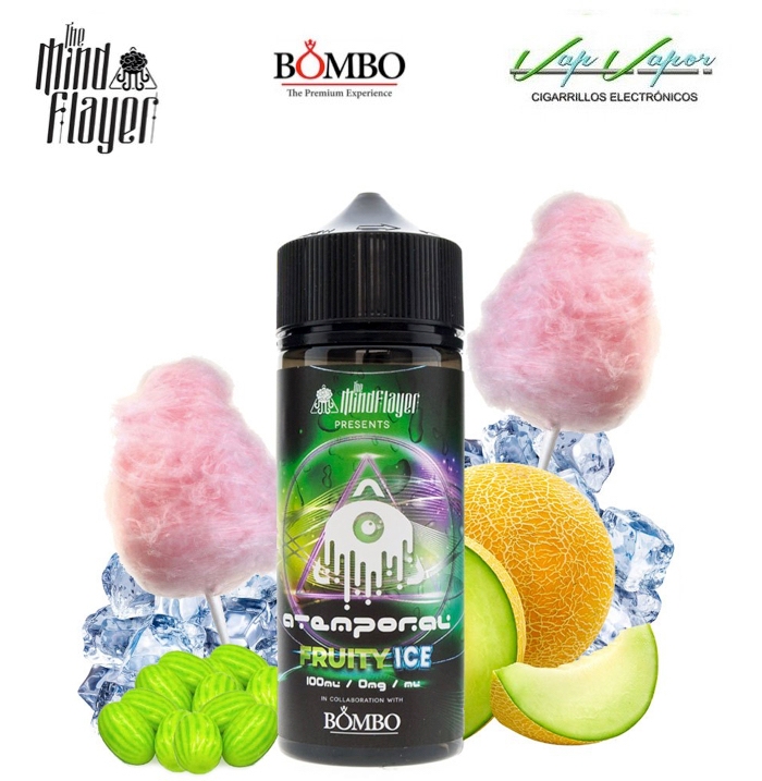 Atemporal FRUITY ICE - The Mind Flayer & Bombo 100ml (0mg) (Melon, Bubblegum, Cotton Candy) + FRESHNESS