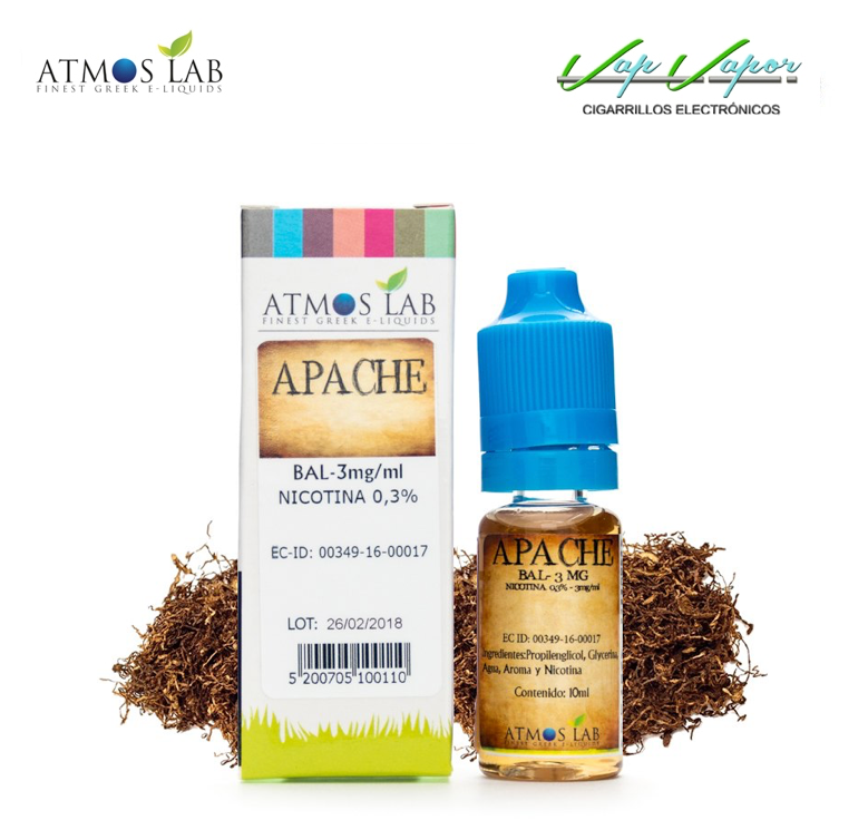 Atmos Lab - Apache 10ml (0mg/ 3mg/ 6mg/ 12mg/ 18mg) Tobacco
